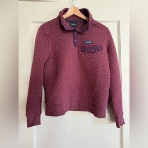 Patagonia Women’s Quilted Snap-T Pullover – Maroon - Sz S